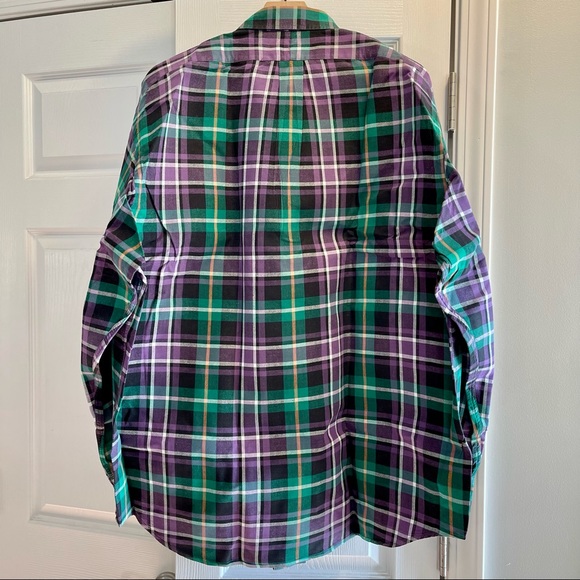 Ralph Lauren Purple Green Plaid Button Down Long Sleeve Men’s Shirt Size XXL 2XL - Picture 6 of 10